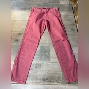 Paperbacks Corduroy Pants 100% Cotton Men’s Size 34 Pink Utilitarian Preppy Frat